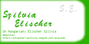 szilvia elischer business card